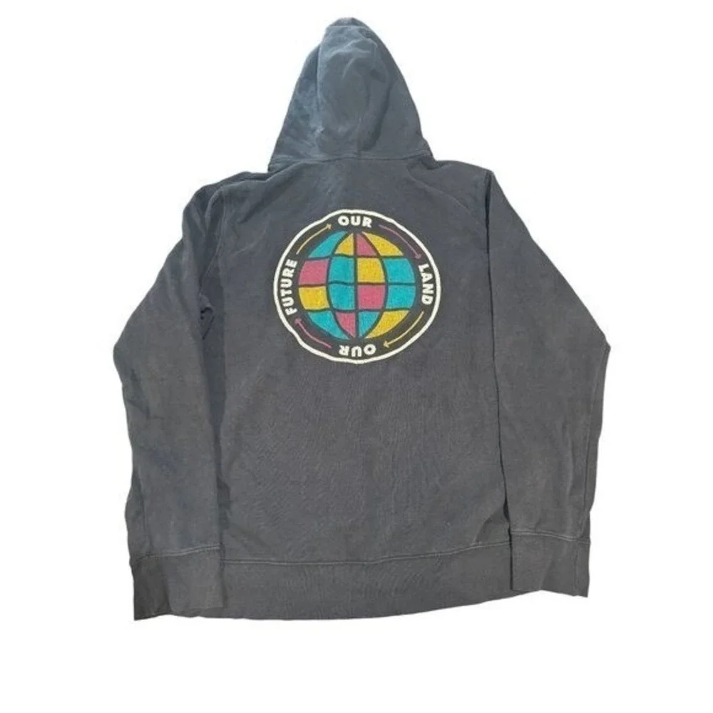 The North Face‎ Future Is Our Land Globe Graphic Hoodie Black Mens XL |R1